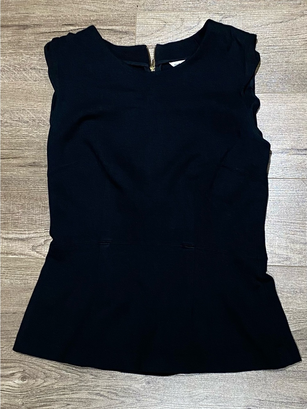 Club Monaco Sleeveless Black Peplum Top - Women